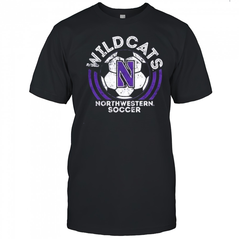 Wildcats Northwestern Soccer Ball retro shirt
