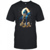 Wolf on horse skull shirt
