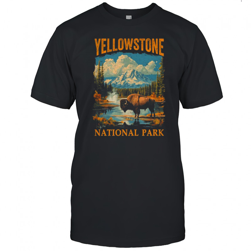 Yellowstone National Park Vintage Hiking Camping shirt