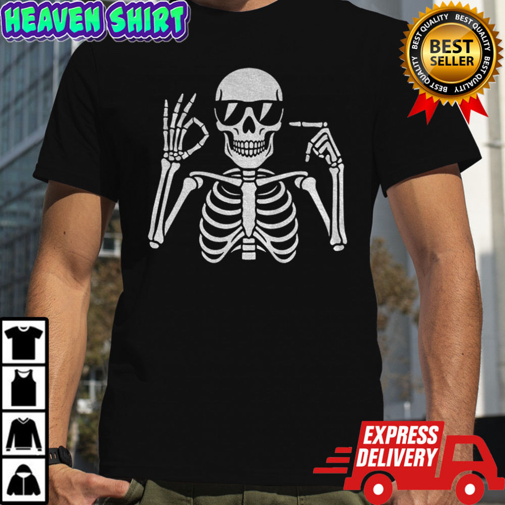 67 Skeleton Funny Six Seven Gen Alpha Halloween Meme shirt
