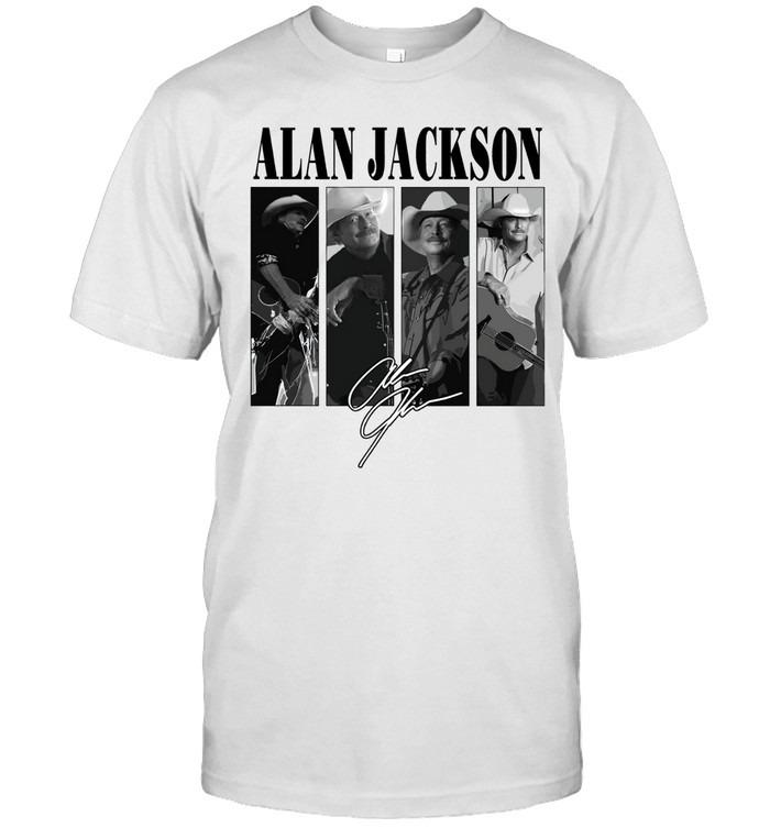 Alan Jackson Black And White Signature Band T-Shirt