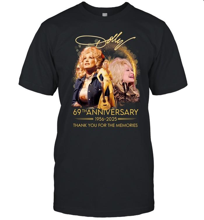 Dolly Parton 69th Anniversary 1956–2025 Thank You For The Memories T-Shirt