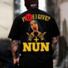 FUCK I GIVE NUN Defiant Nun Print Men's T-shirt