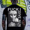 FUCK I GIVE NUN Smoking Nun Print Men's T-shirt