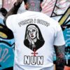 FUCKS I GIVE NUN Bleeding Nun Print Men's T-shirt