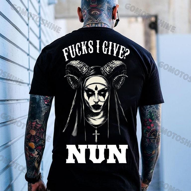 FUCKS I GIVE NUN Devil Nun T-shirt