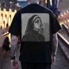Gloomy Smoking Nun Print Men's T-shirt