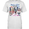 Just A Girl Who Loves Red White Blue And Dolly Too T-Shirt