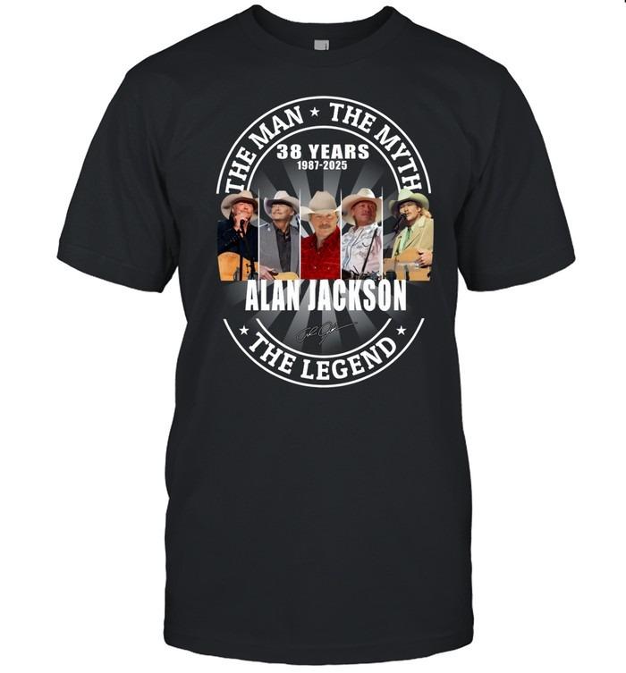 Just A Woman Who Loves Alan Jackson Floral TShirt