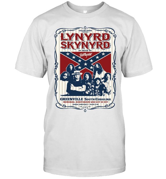 Lynyrd Skynyrd Greenville South Carolina 1977 Concert T-Shirt