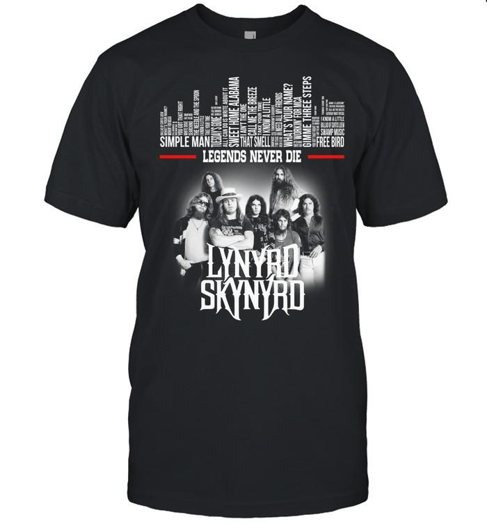 Lynyrd Skynyrd Legends Never Die Band Tribute T-Shirt