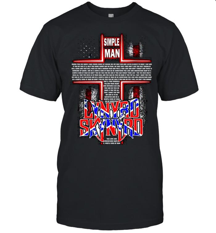 Lynyrd Skynyrd Simple Man Cross Design T-Shirt