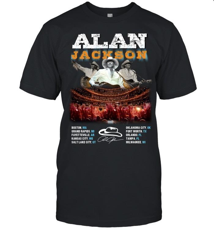 Never Underestimate A Grandma Who Loves Alan Jackson America T-Shirt