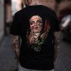 Nun Smoking Roses Bad Religion Black Print T-shirt