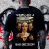 SEEMS LIKE A GOOD TIME FOR A BAD DECISION Sexy Nun Evil Old Man Print Men's T-shirt