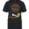 Snoopy Sometimes I Need To Listen To Alan Jackson Autumn Tree T-Shirt