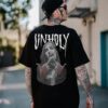 UNHOLY Defiant Nun Bad Religion Black Print T-shirt