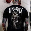 UNHOLY Praying Tied Nun Print Men's T-shirt