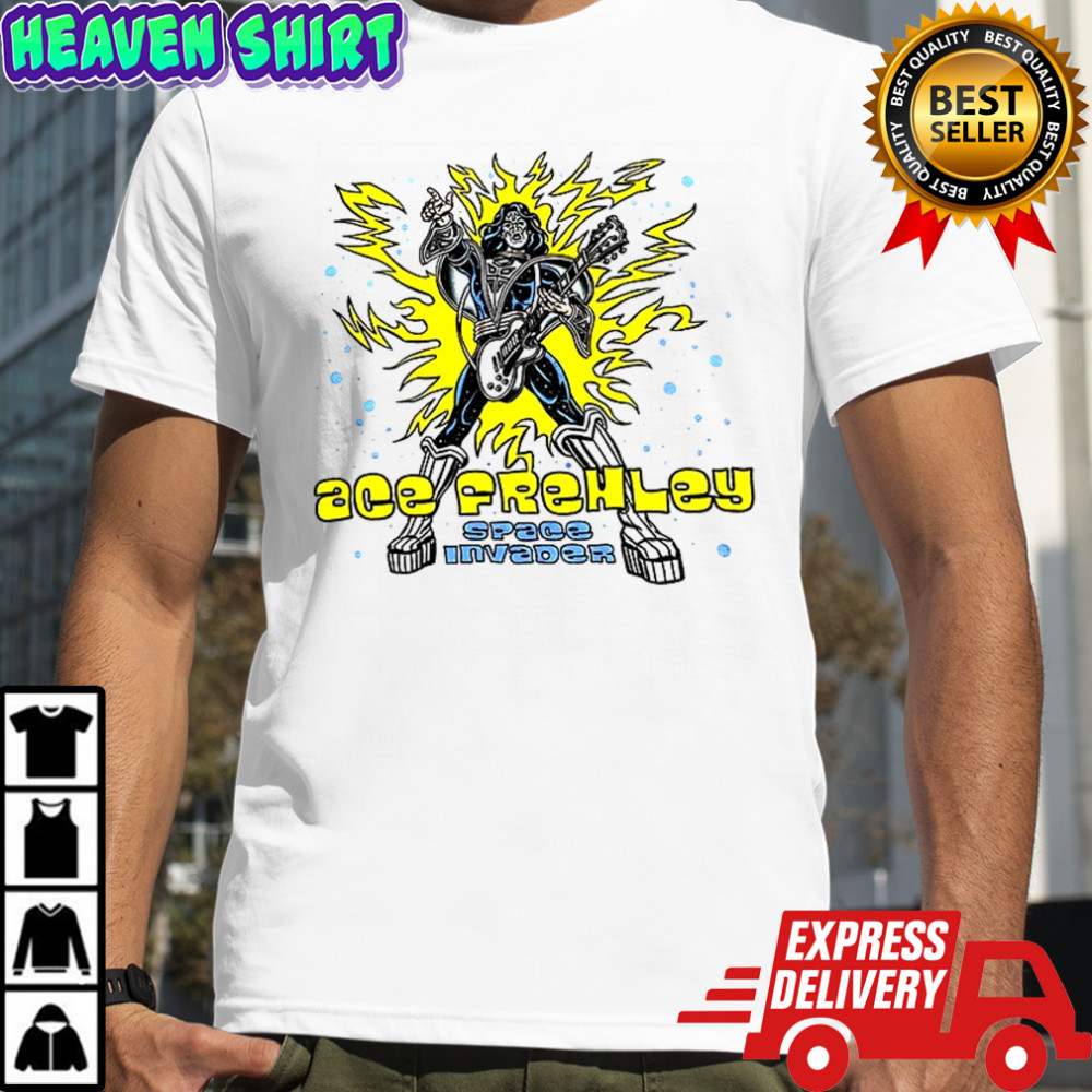 Ace Frehley Kiss rock space invader shirt