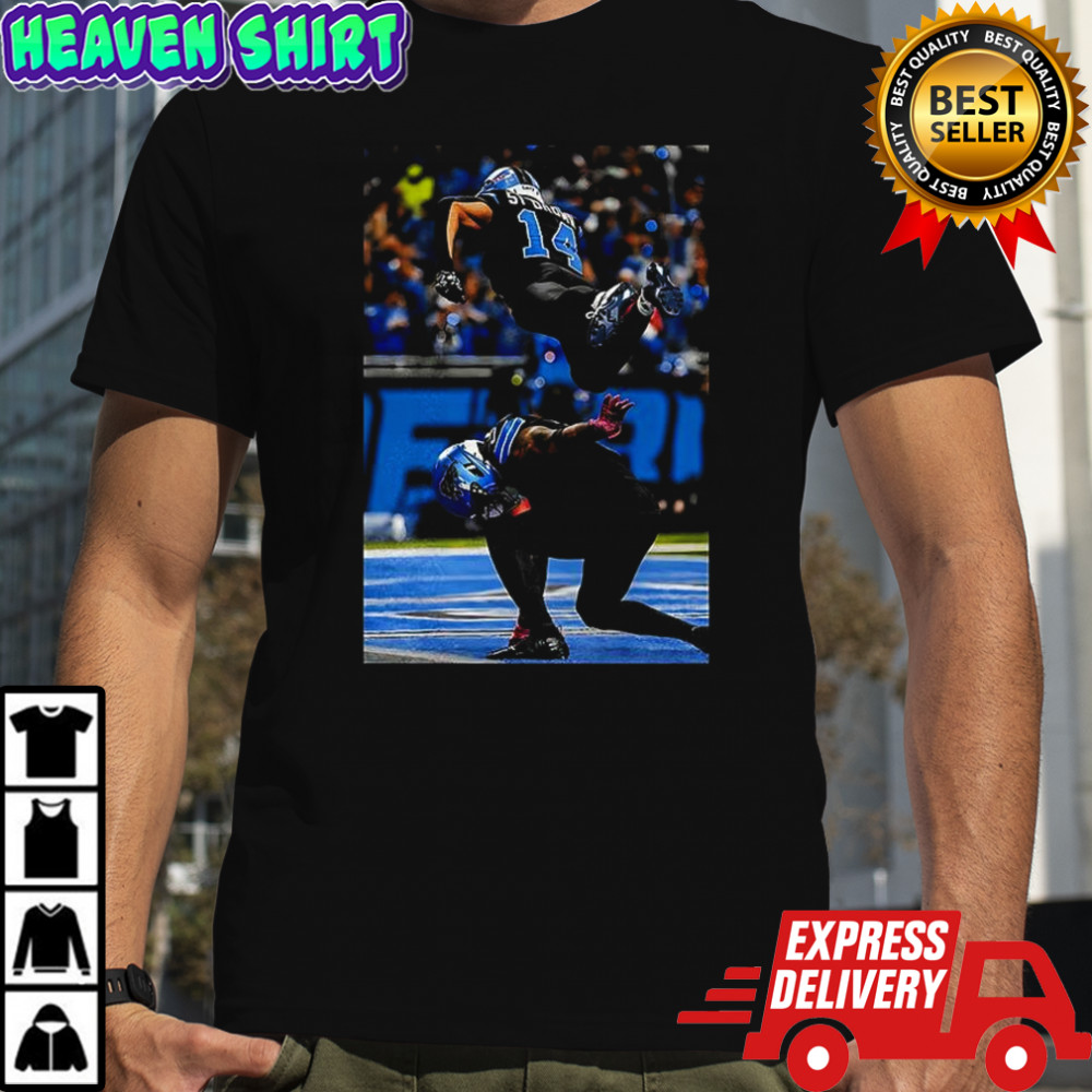 Amon-Ra St. Brown and Jahmyr Gibbs Detroit Lions football superhero goal celebration shirt