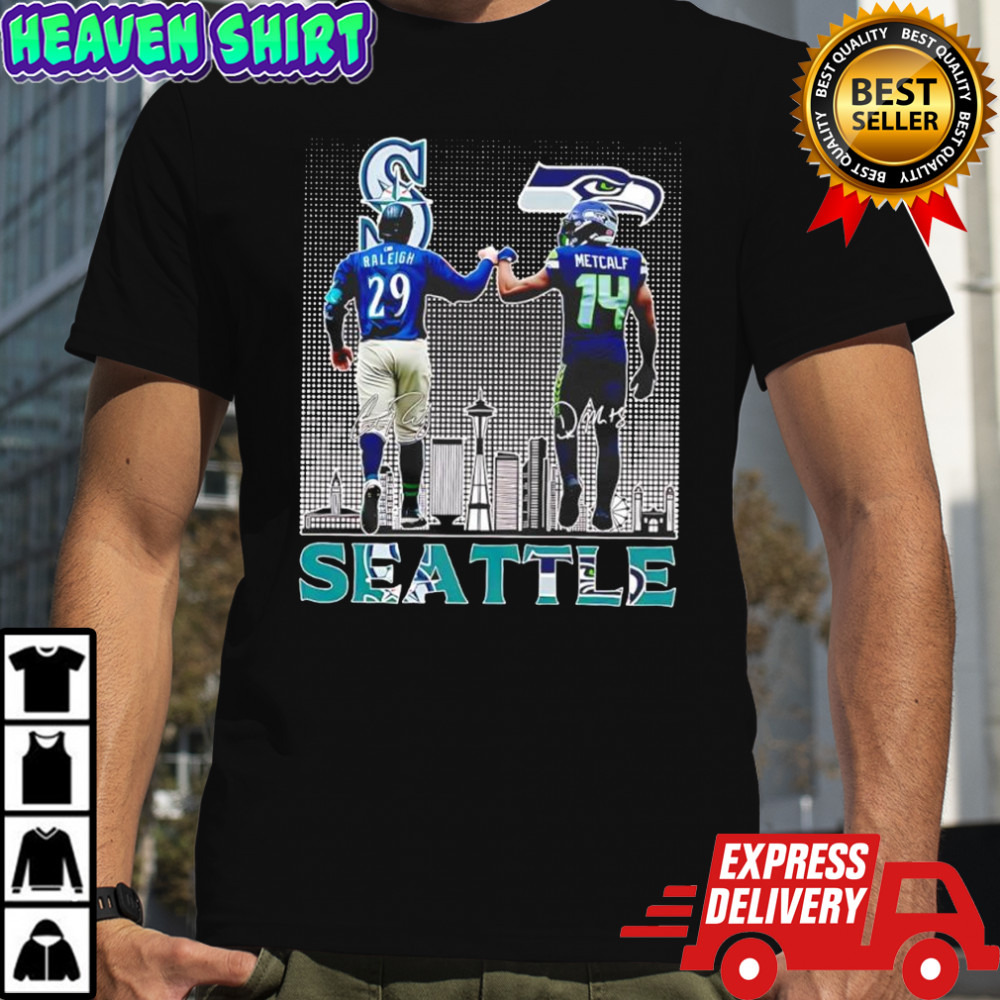 Athletes of DK Metcalf Seattle Seahawks vs Trevone Boykin Seattle Mariners signatures shirt