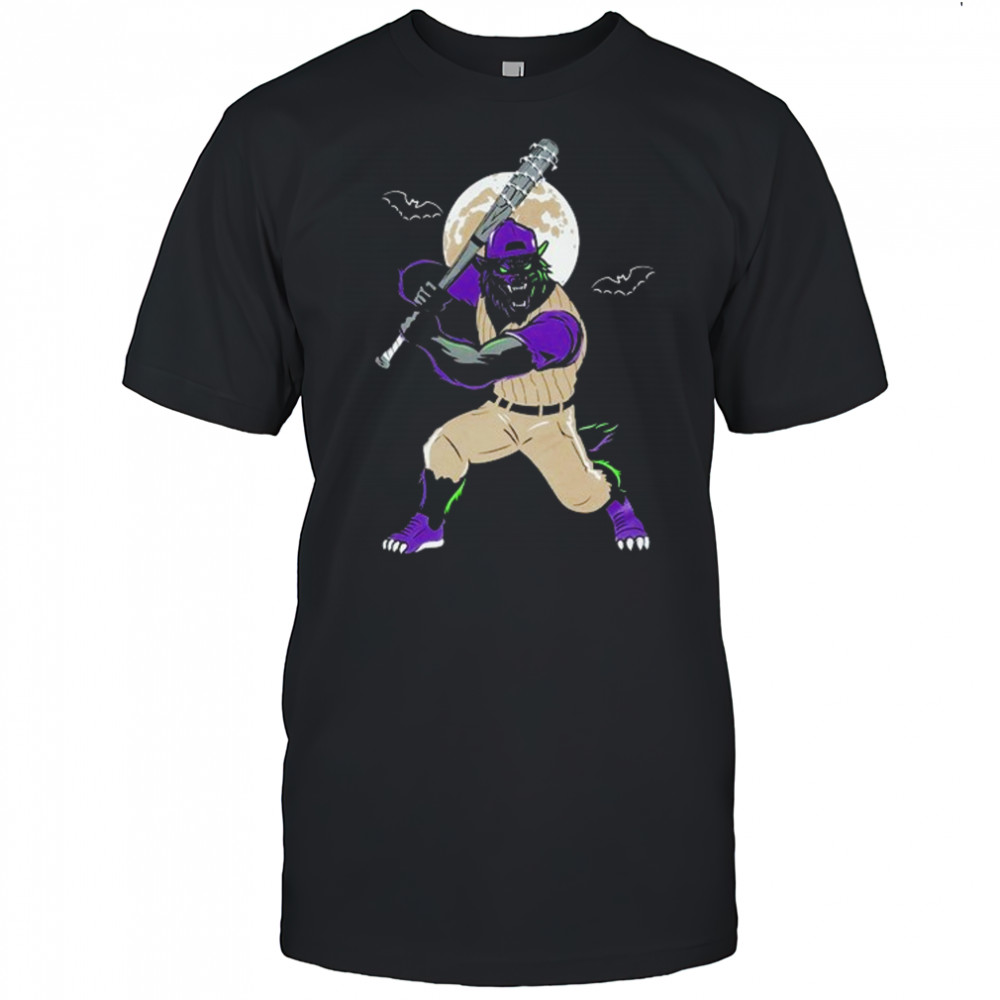 Baseballism Monster Mashers Wolfman Moon Bite Halloween T-shirt