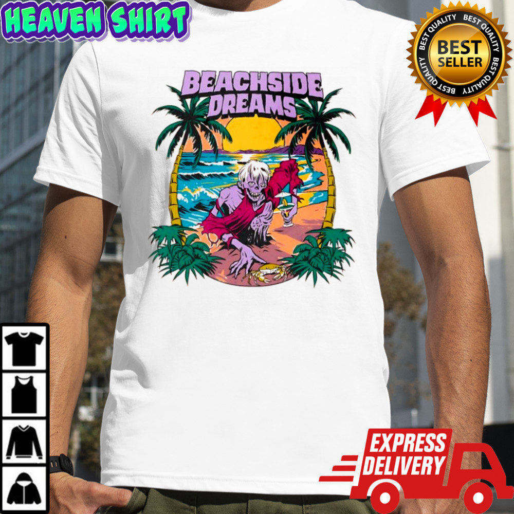 Beachside Dreams zombie ocean graphic shirt
