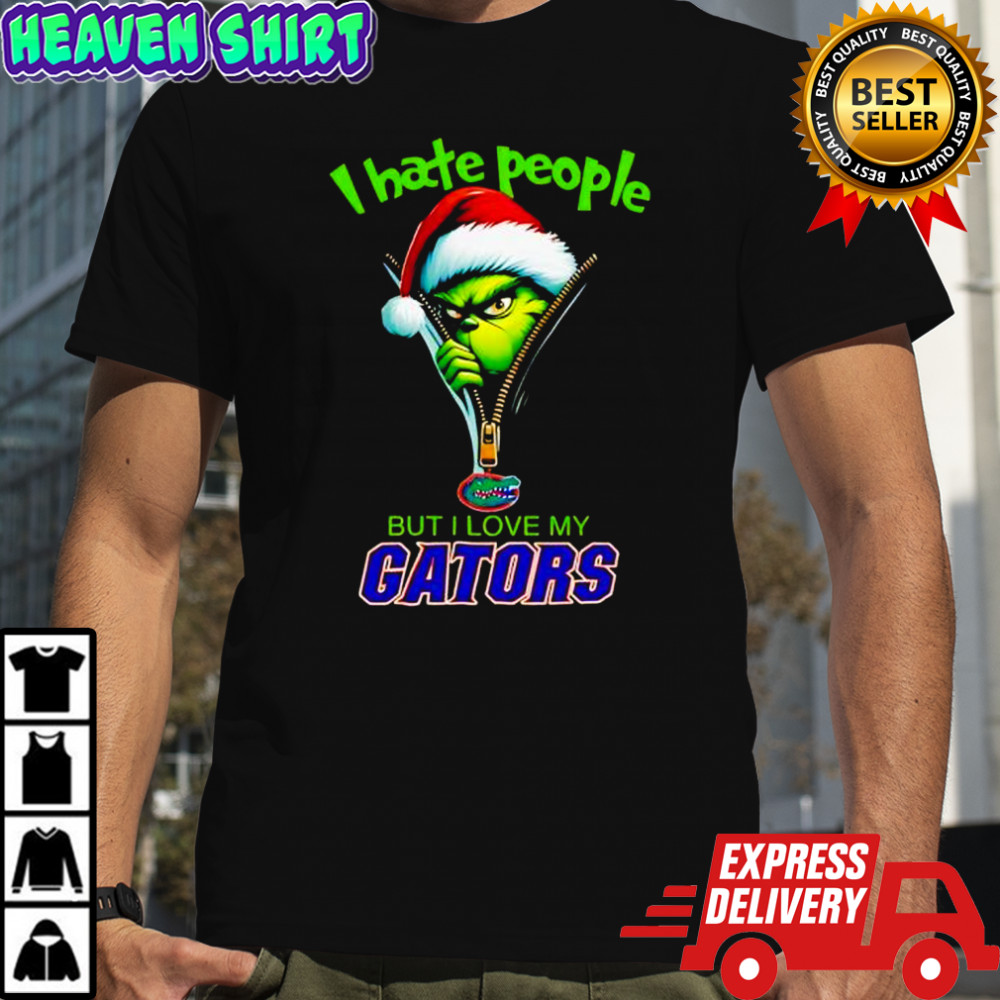 Best Grinch I hate people but I love my Florida gators merry Christmas shirt