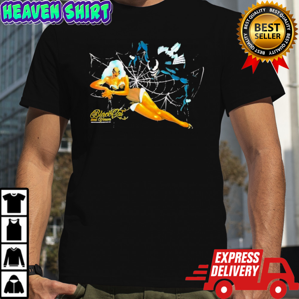 Black Cat and Venom characters shirt