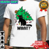 Black cat causing trouble What Christmas tree Xmas shirt