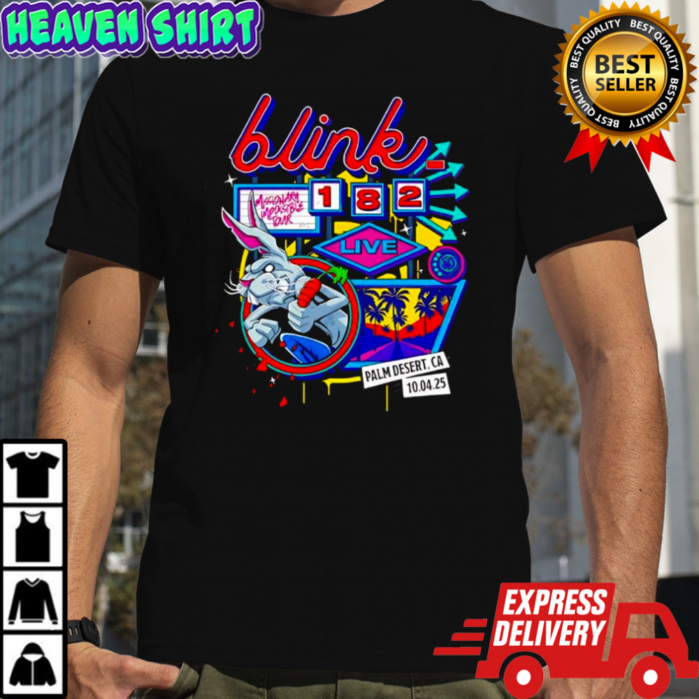 Blink182 live Impossible Tour Palm Desert CA October 4th 2025 concert poster shirt