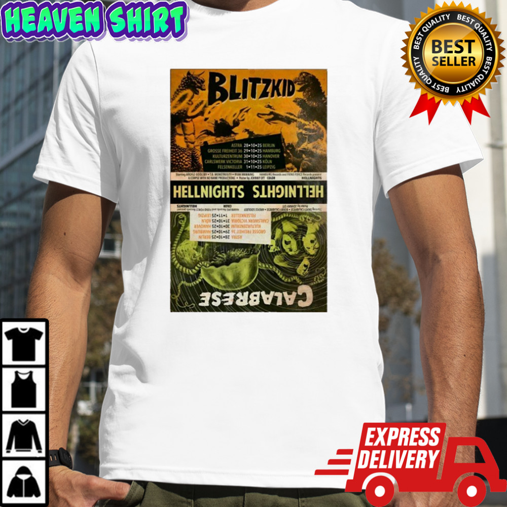 Blitzkid And Calabrese Hellnights Tour 2025 T-Shirt