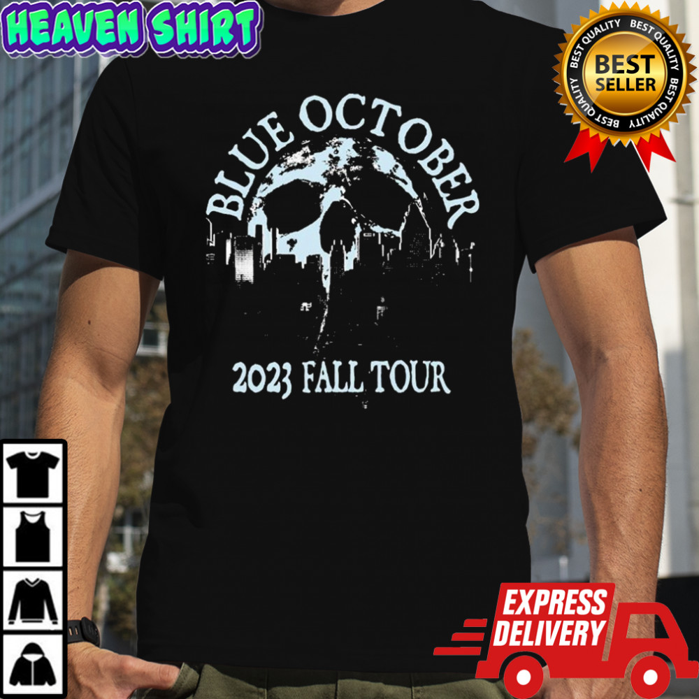 Blue October Skull Skyline 2023 Fall Tour T-shirt