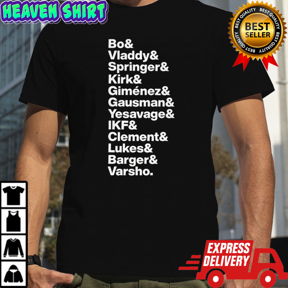 Bo Vladdy Springer Kirk and Gimenez shirt