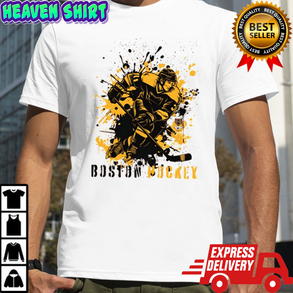 Boston Bruins Ice Hockey Team Splatter Paint shirt