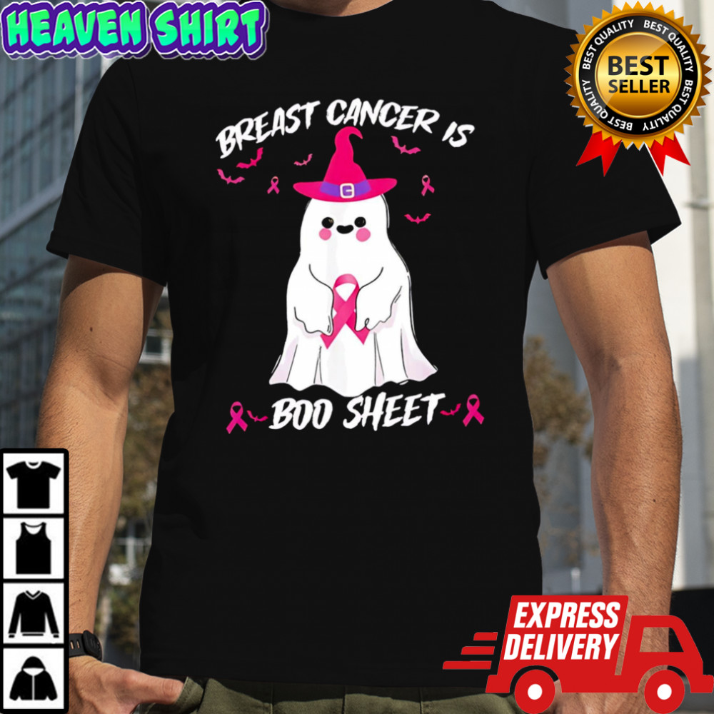 Breast Cancer is boo sheet pink Ghost halloween shirt