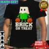 Building Bricks Halloween Brick or Treat Ghost Builder Funny shirt