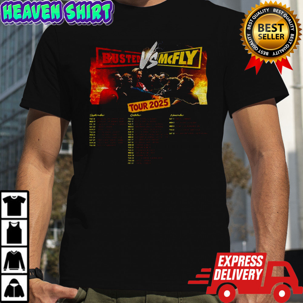 Busted vs McFly Tour 2025 World Tour shirt