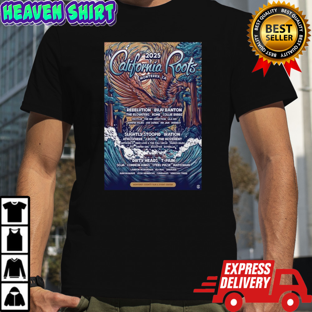 California Roots Monterey CA Festival 2025 T-Shirt