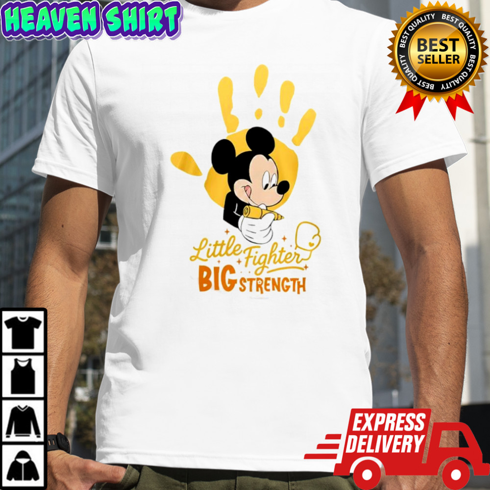 Cancer Awareness Mickey Mouse little fighter Big Strength shirt