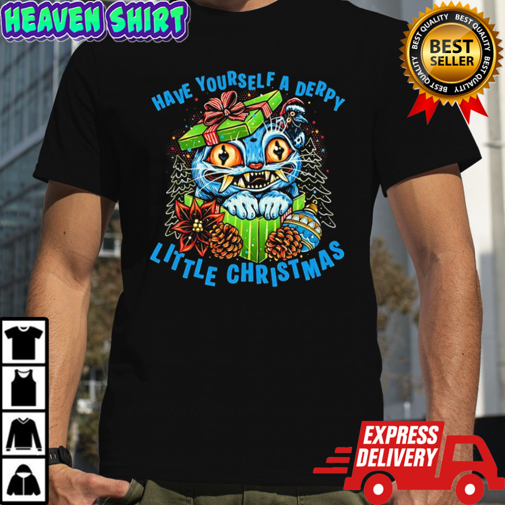 Cat have yourself a derpy little Christmas shirt