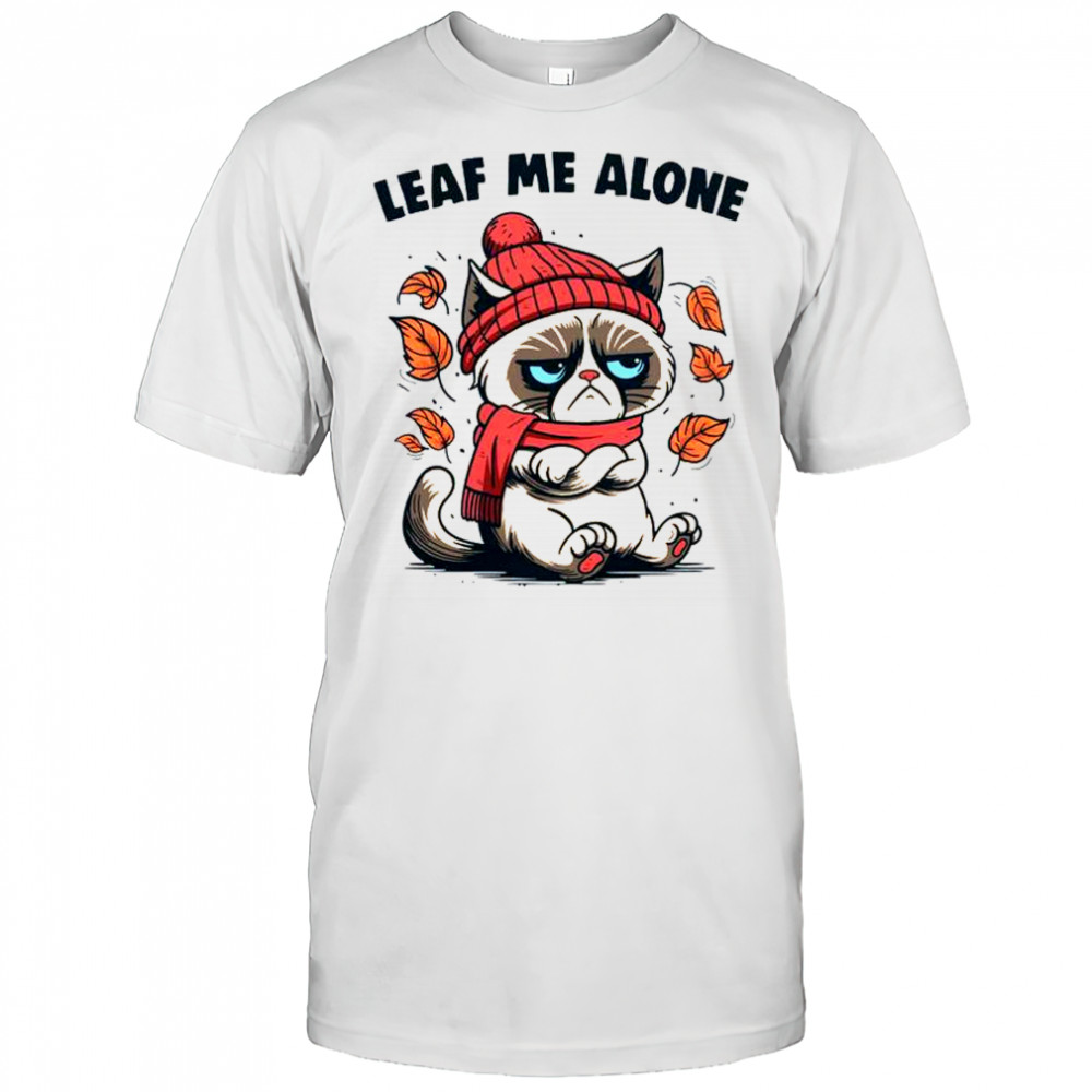 Cat Leaf Me Alone This Fall T-Shirt