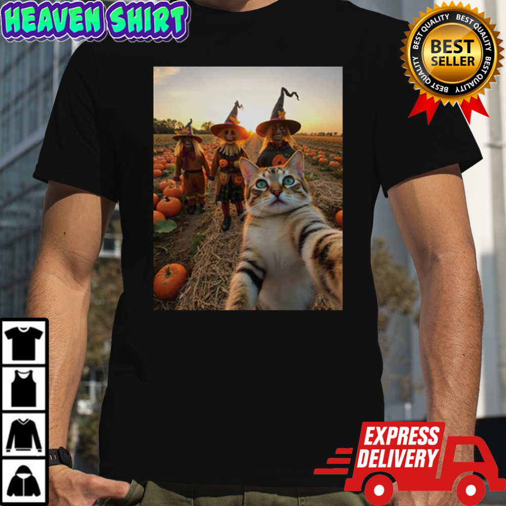 Cat Selfie with Scarecrow T-Shirt