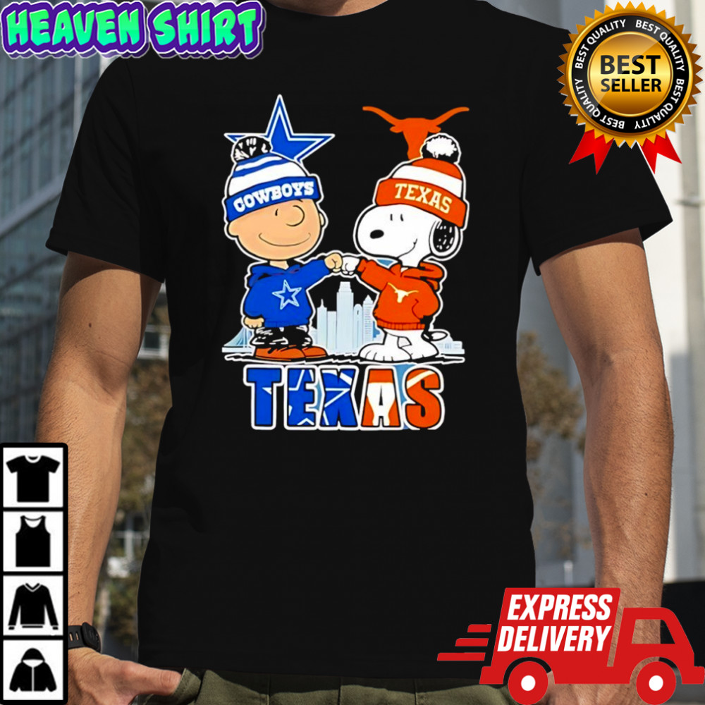 Charlie Brown and Snoopy x Dallas Cowboys and Texas Longhorns shirt