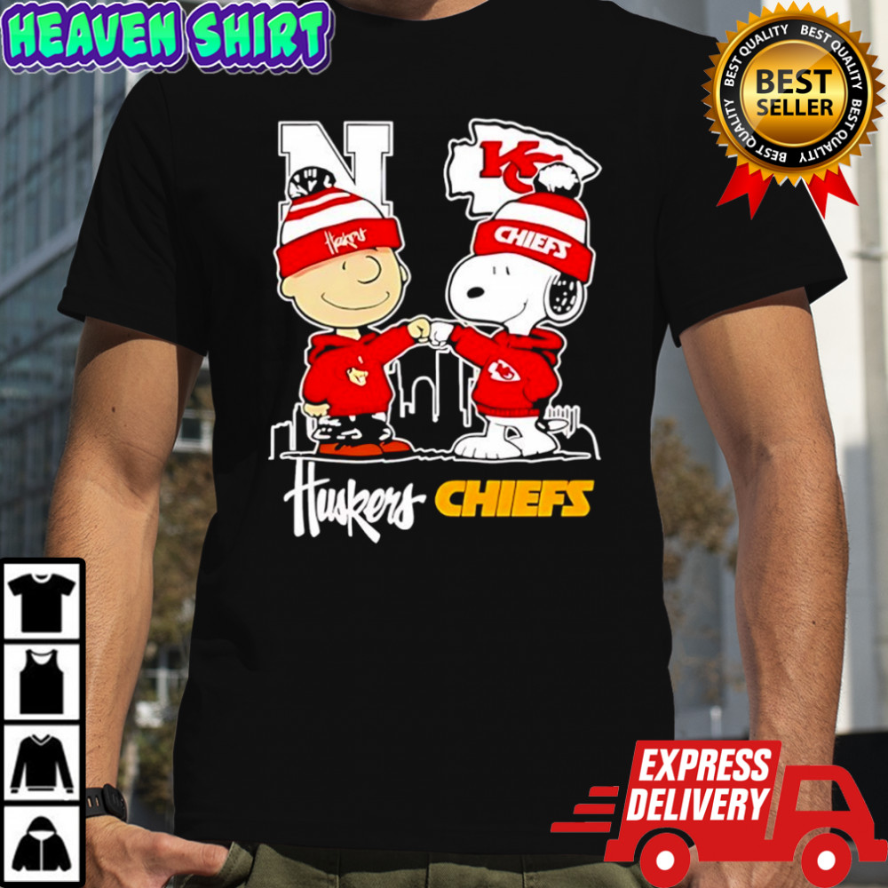 Charlie Brown and Snoopy x Nebraska Cornhuskers and Kansas City Chiefs shirt