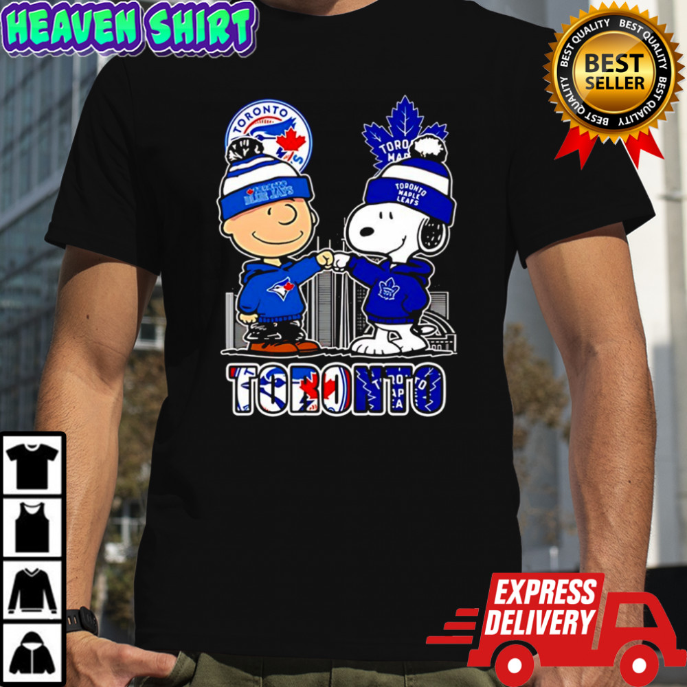 Charlie Brown and Snoopy x Toronto Blue Jays and Toronto Maple Leafs shirt