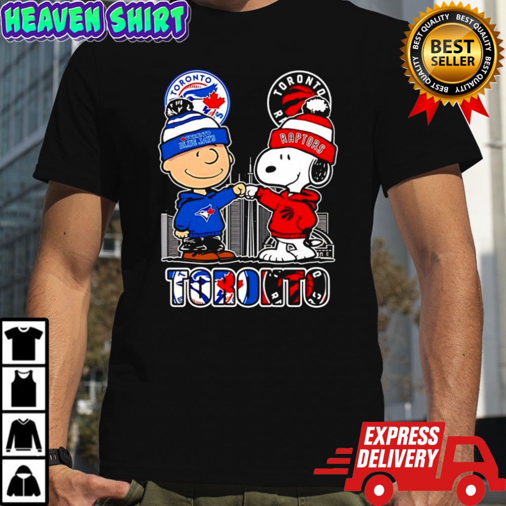 Charlie Brown and Snoopy x Toronto Blue Jays and Toronto Raptors shirt