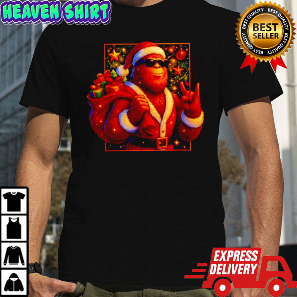 Christmas Xmas Sasquatch Santa Bigfoot shirt