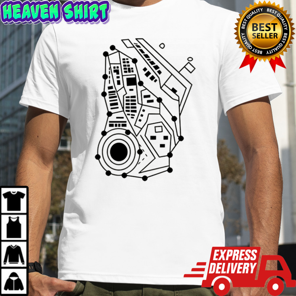 Circuit board pattern design shirt