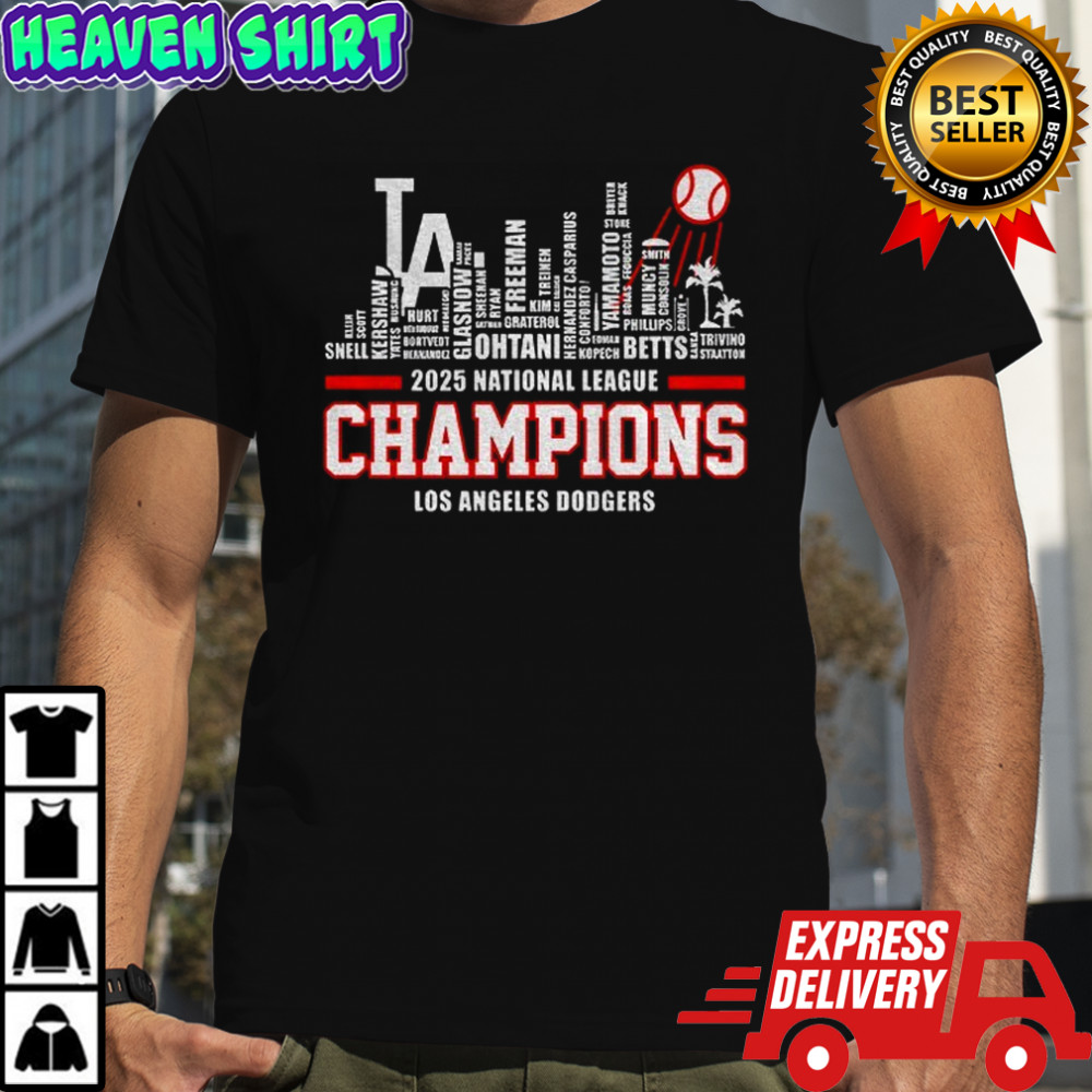 City Skyline Los Angeles Dodgers 2025 National League Champions World Series shirt